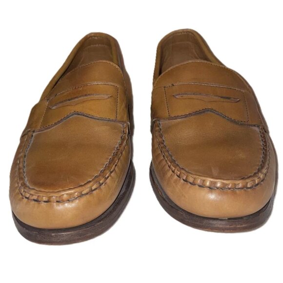 Allen Edmonds Cavanaugh Penny Loafers 9.5B Brown Leather Men\'s Dress Shoes USA